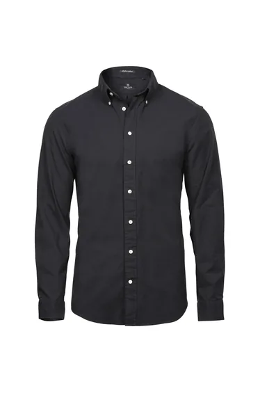 Tee Jays Mens Perfect Long Sleeve Oxford Shirt - Black
