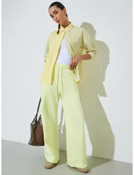 Yellow Striped Longline Shirt