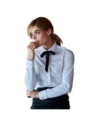 قميص إستريتش بوبلين نسائي بأكمام طويلة  - 2