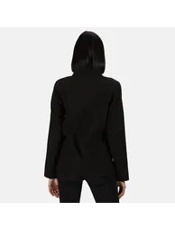 Regatta Standout Womens/Ladies Ablaze Printable Soft Shell Jacket - Black/Classic Red - 1
