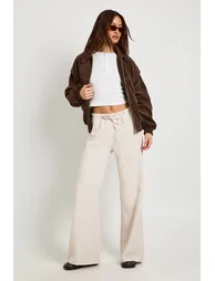 Tall Woven Elasticated Waist Trousers - cream