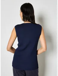 Ribbed Knit Waistcoat - 3