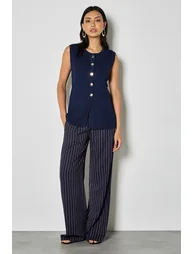 Ribbed Knit Waistcoat - 5
