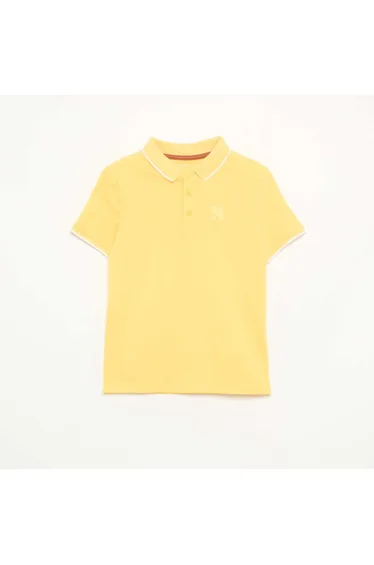 Piqué knit polo shirt YELLOW
