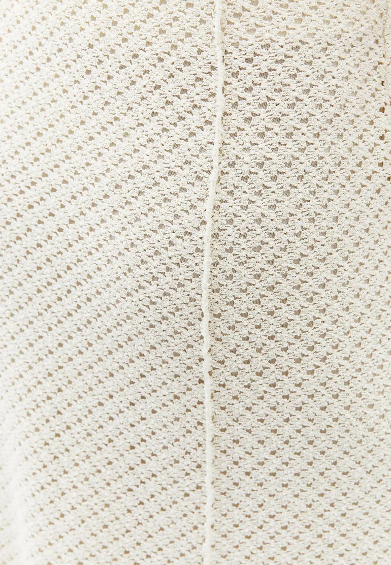 Ajour A-Line Long Skirt - ALMOND MILK - 4