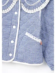 Lottie Quilted Lace Trim Collar Jacket - 6