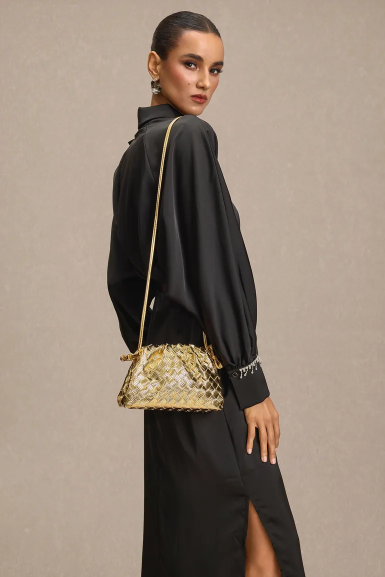 Gold Braided Cloud Bag - 4