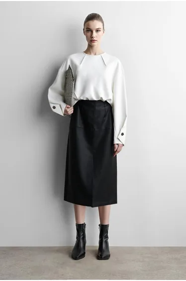 Cocoon Shape Air Layer Sweatshirt