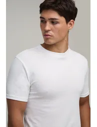 2 Pack Muscle Fit Basic Crew Neck T-Shirts - mono - 2