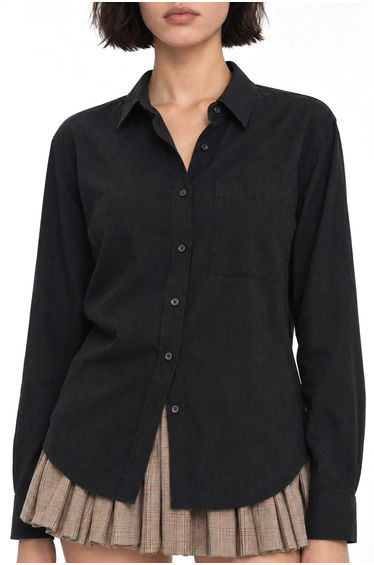 Mixray Long Sleeve Button-Up Shirt with Pocket product thumbnail 4