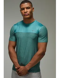 Man Active Performance Regular Fit Marl T-shirt - teal