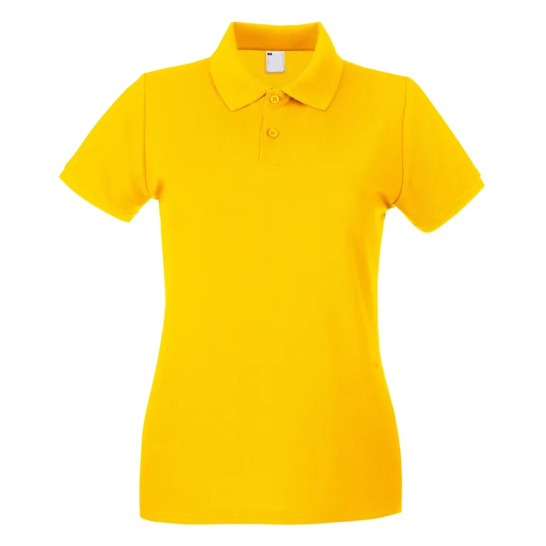 Womens/Ladies Fitted Short Sleeve Casual Polo Shirt - Gold