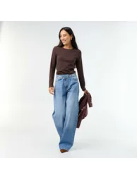 Long-sleeved T-shirt BROWN - 2