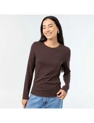 Long-sleeved T-shirt BROWN - 4