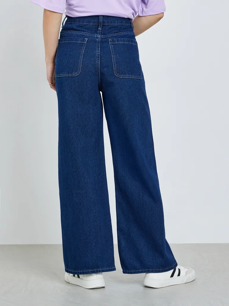 Women Barrel Fit Panelled Jeans - 3