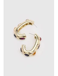 Crystal Hoop Statement Earrings - 2
