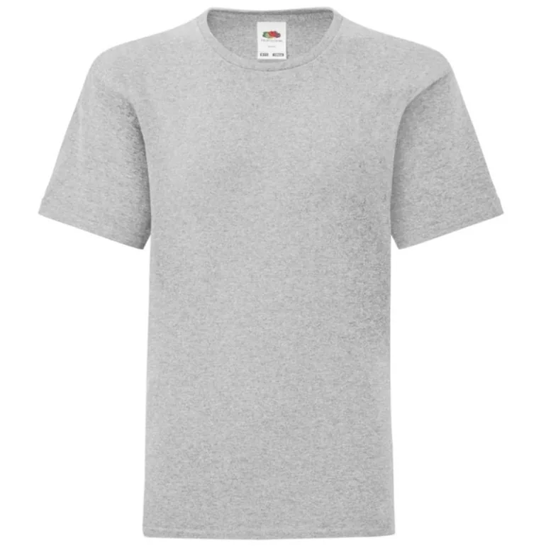 Fruit Of The Loom Childrens/Kids Iconic T-Shirt - Heather Grey
