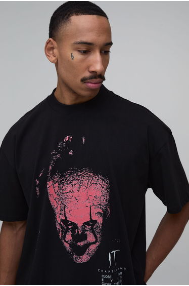 Oversized IT License Print T-Shirt - black product thumbnail 4