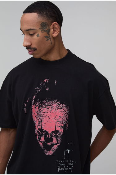 Oversized IT License Print T-Shirt - black product thumbnail 2