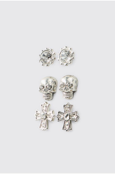 3 Pack Earrings - silver