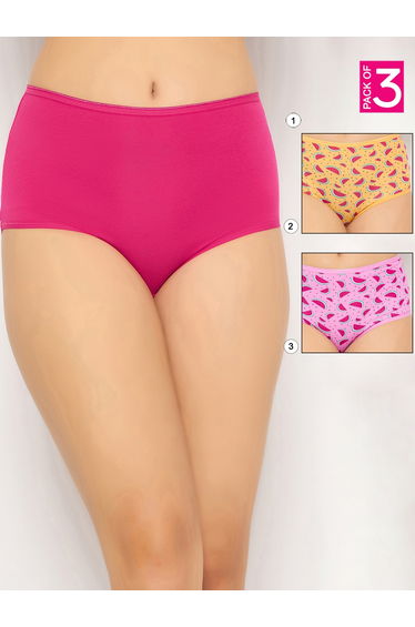 Pack of 3 - High Rise Hipster Briefs