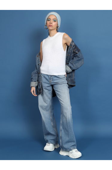 Slim Fit Fuzzy Sweater
