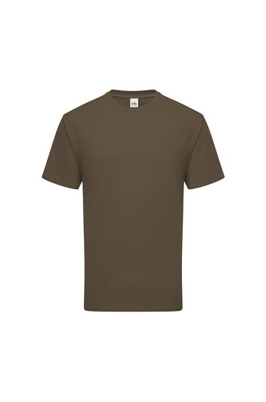 Fruit Of The Loom Mens Iconic 195 Ringspun Premium Tshirt - Truffle Brown