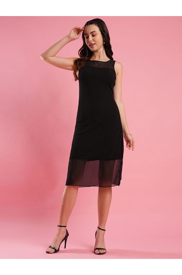 Solid Sleeveless Smocked Bodycon Midi Dress