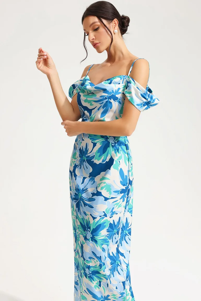 Floral Slim Backless Cami Maxi Dress JardinVue Multicolour : Evening Dresses  : VogaCloset Kazakhstan