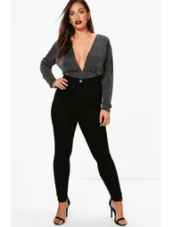 Plus Dani High Rise Jegging - black