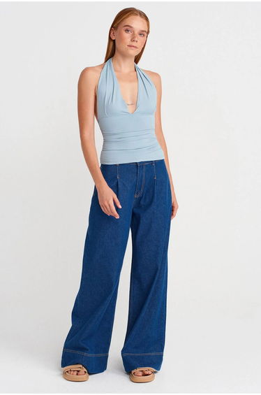 Dilvin Slim-fit Halterneck Blouse