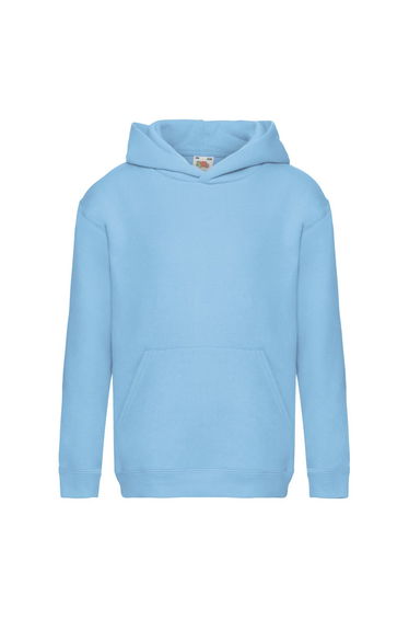 Fruit of the Loom Childrens/Kids Premium Hooded Sweatshirt - Sky Blue