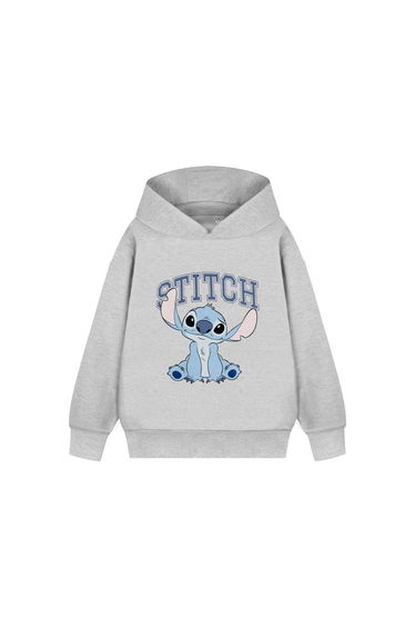 Lilo & Stitch Girls College Hoodie - Grey Marl