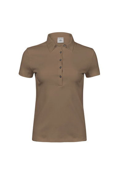 Tee Jays Womens/Ladies Pima Cotton Interlock Stitching Polo Shirt - Wood