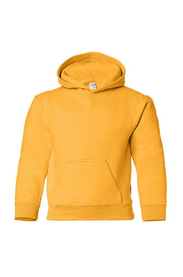 Gildan Heavy Blend Childrens Unisex Hooded Sweatshirt Top / Hoodie - Gold
