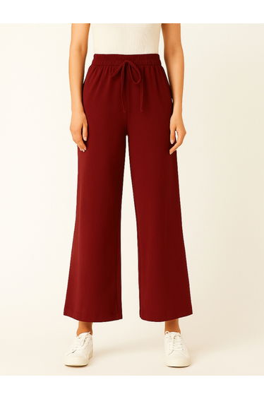 Women Maroon Relaxed Fit Joggers