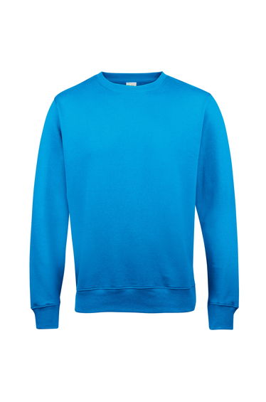 AWDis Just Hoods AWDis Unisex Crew Neck Plain Sweatshirt - Sapphire Blue
