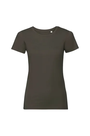 Russell Womens/Ladies Organic Short-Sleeved T-Shirt - Dark Olive