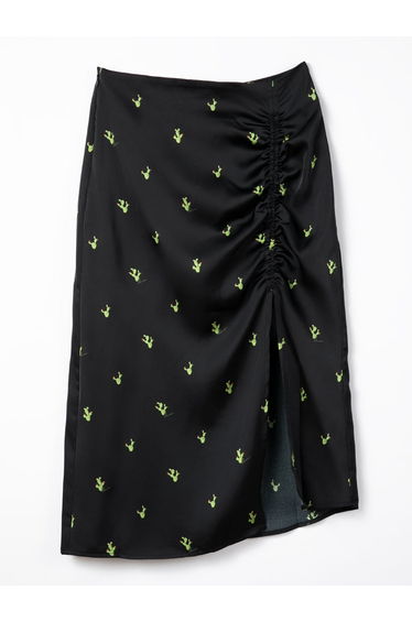 Women's Printed Skirt With Slit