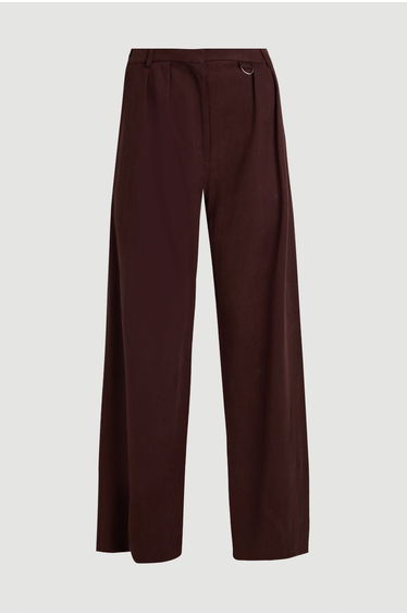 Tencel Blend Tailored Wide Leg Trouser