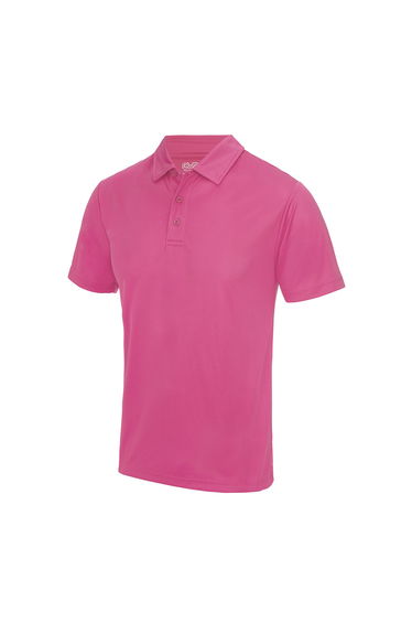 AWDis Just Cool Mens Plain Sports Polo Shirt - Hot Pink