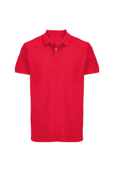 SOLS Pacific Pique Twin Needle Stitch Polo Shirt - Red