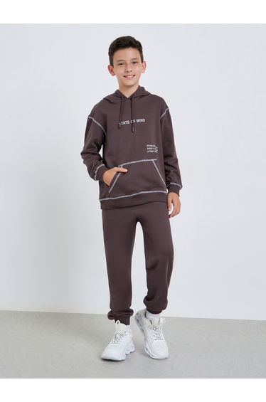 Teen Boys Printed Hoodie and Joggers Set