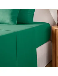 شرشف سرير سادة بقطن مغسول - 3