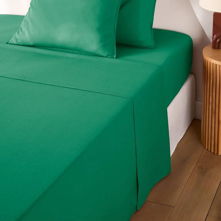 شرشف سرير سادة بقطن مغسول - 4