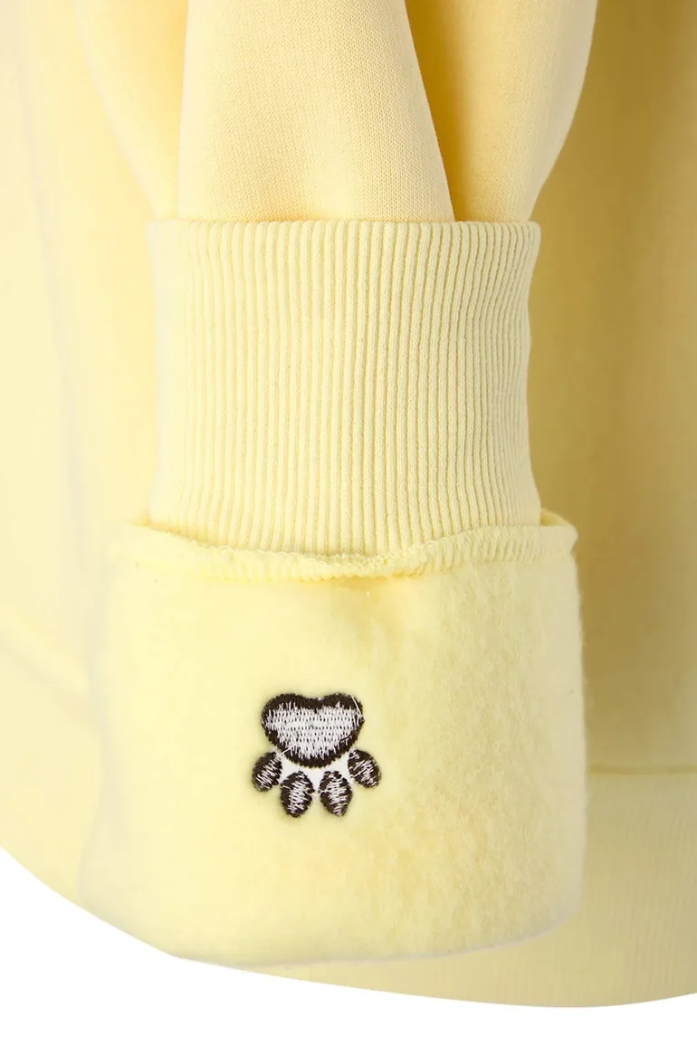 سويتشيرت محبوك مبطن فليس - أصفر - 6