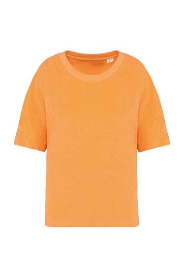 Native Spirit Womens/Ladies Terrycloth T-Shirt - Apricot