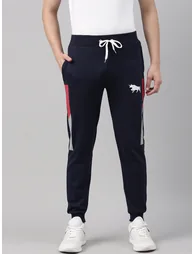 Mid Rise Regular Fit Printed Joggers with Drawstring - 1