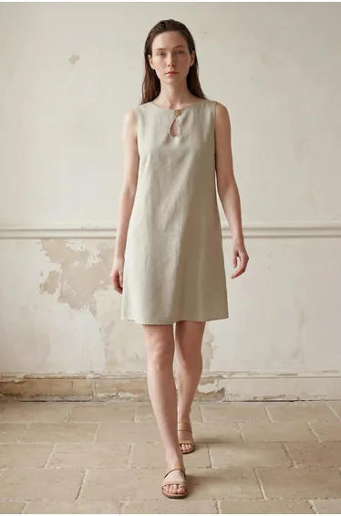 MY FASHION Cut Out Detailed Mini Dress with Pockets