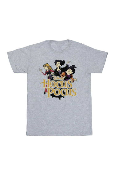 Hocus Pocus Girls Strike A Pose T-Shirt - Sports Grey